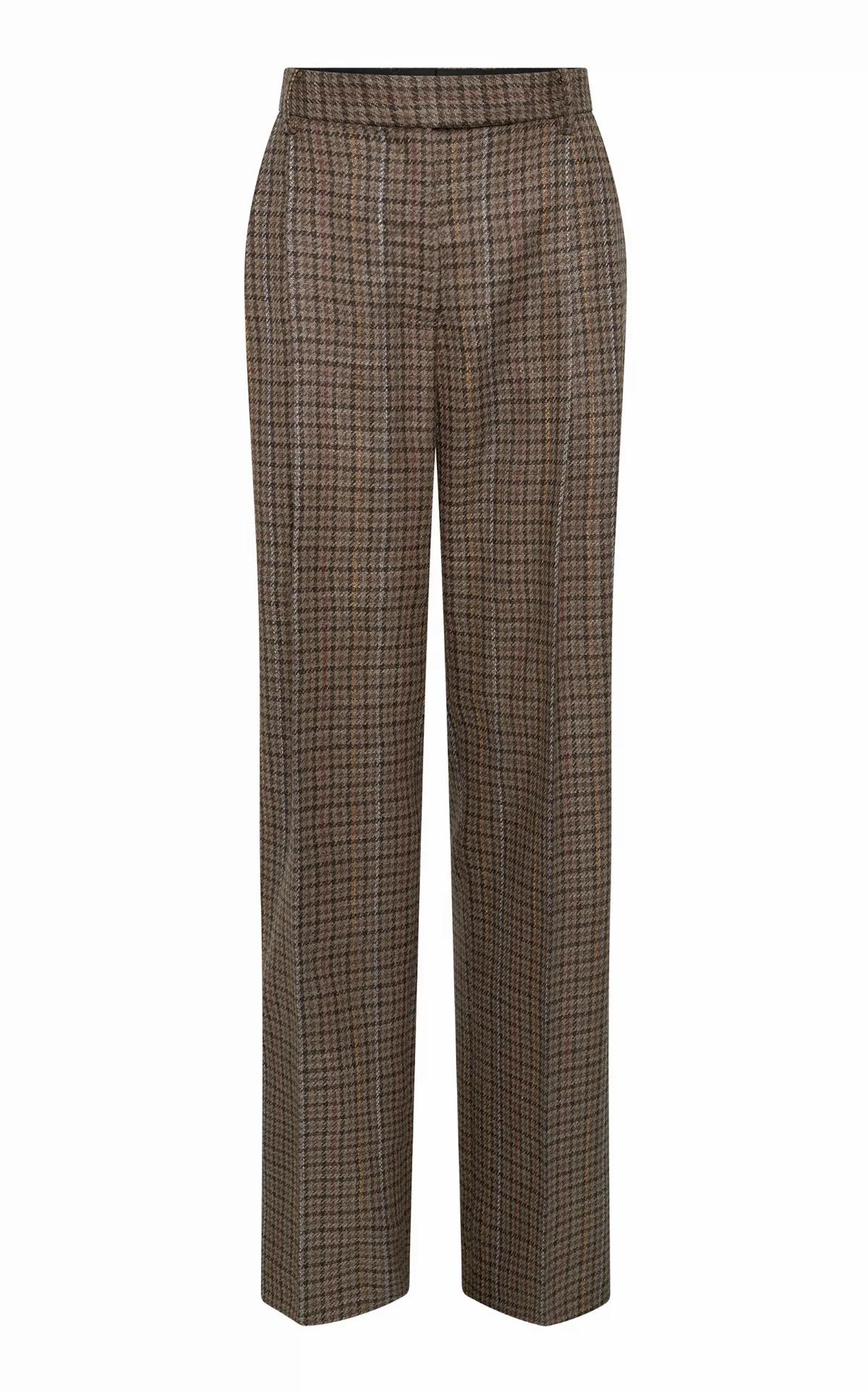 Henge Checked Wool-Silk Straight-Leg Pants by Gabriela Hearst