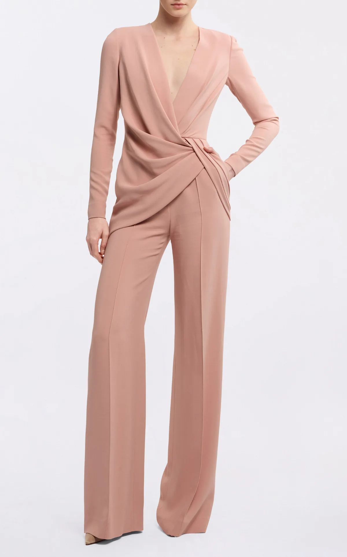Silk-Cotton Jumpsuit by Elie Saab