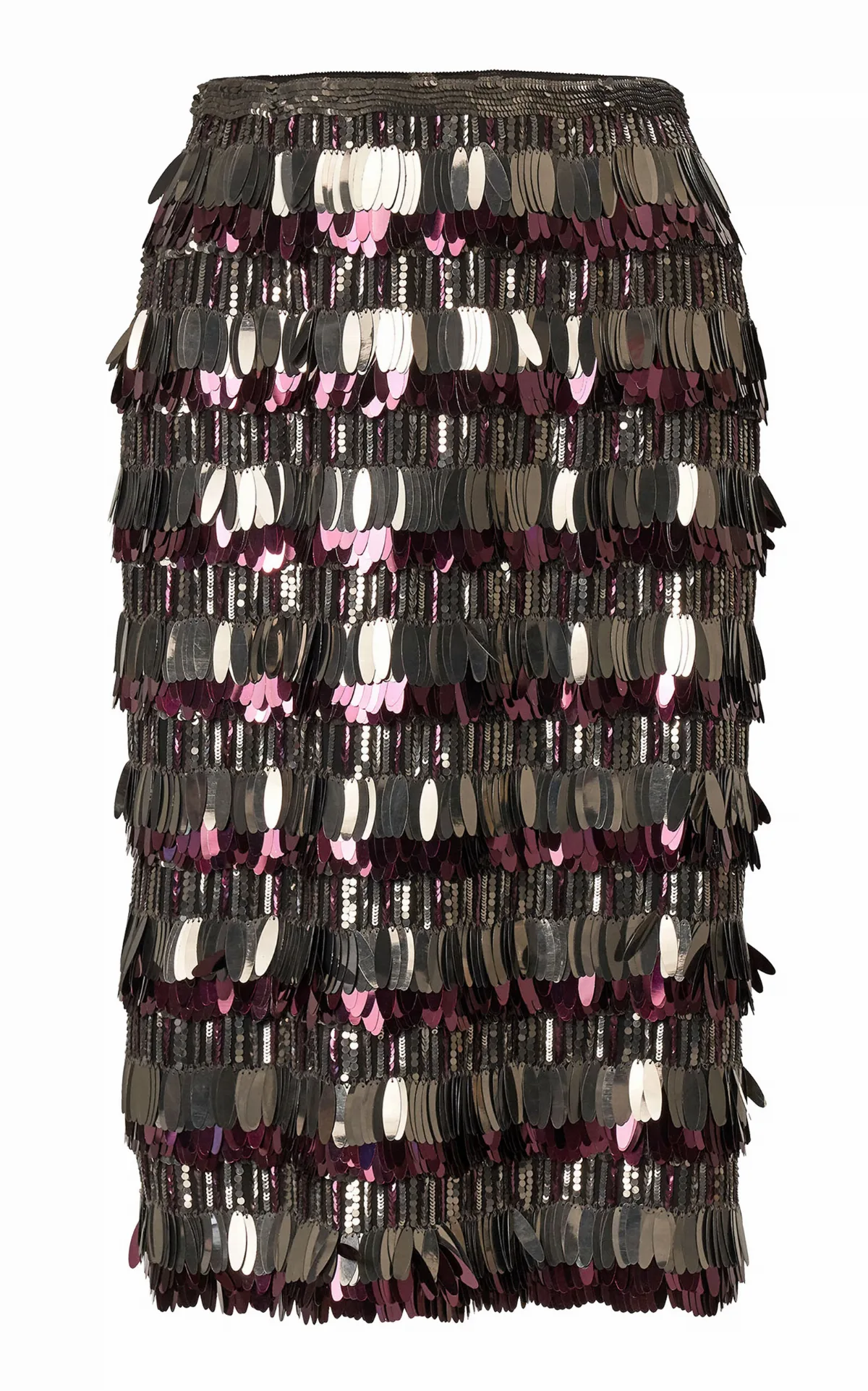Sequined Silk Double Georgette Knee-Length Skirt by Carolina Herrera