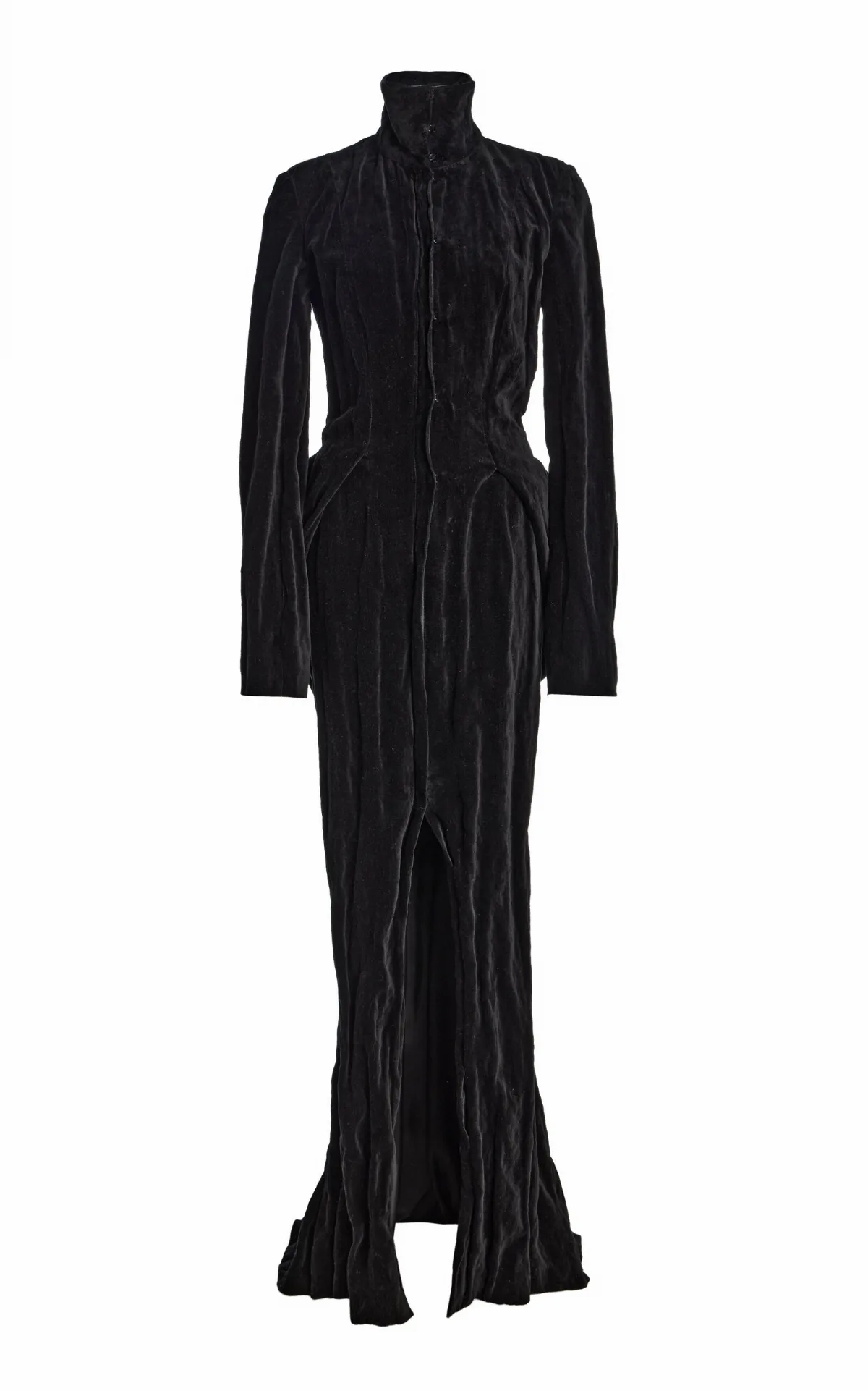 Tailored Velvet Bustle Maxi Dress by Colleen Allen