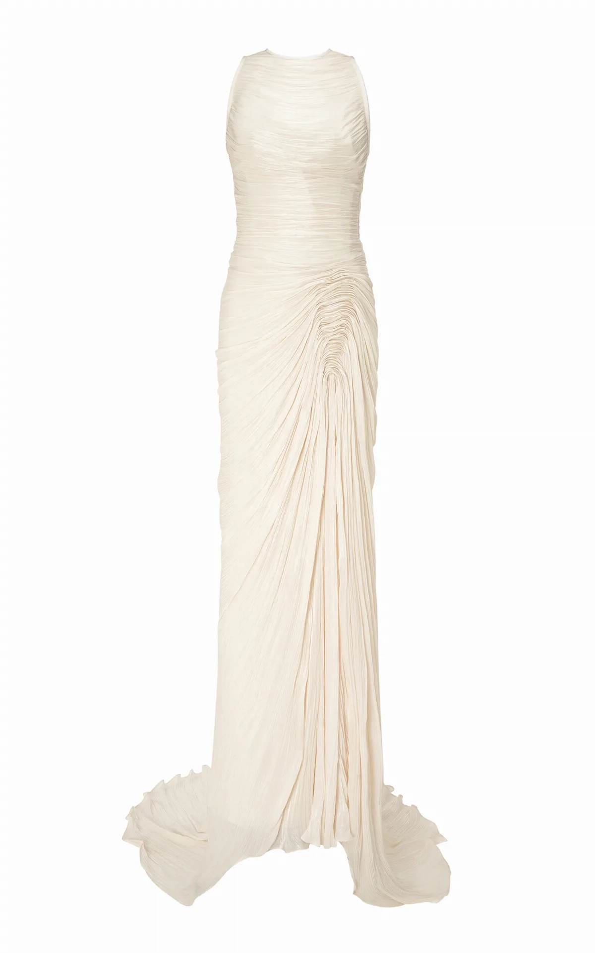 Sleeveless Pleated Georgette Gown by Marmar Halim