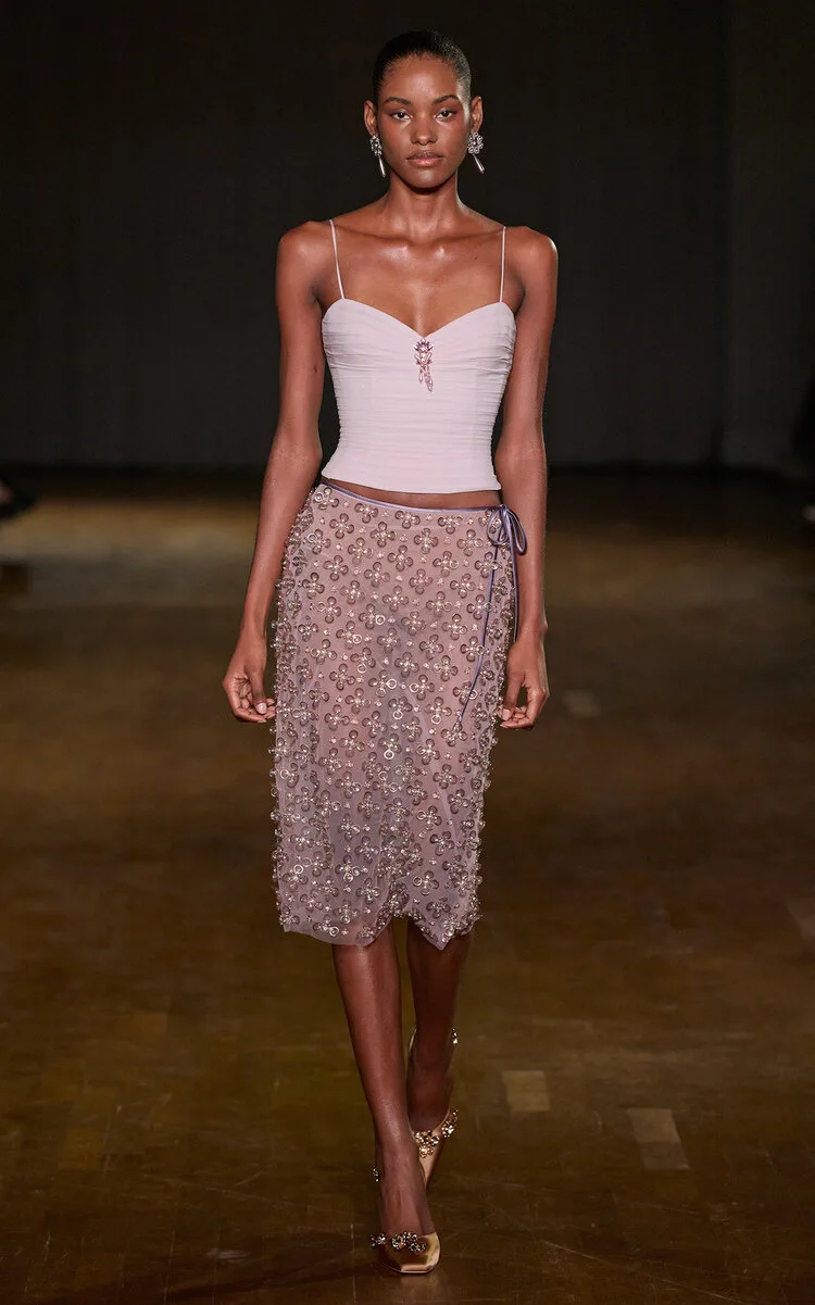 Sleeveless Embellished Top by Georges Hobeika
