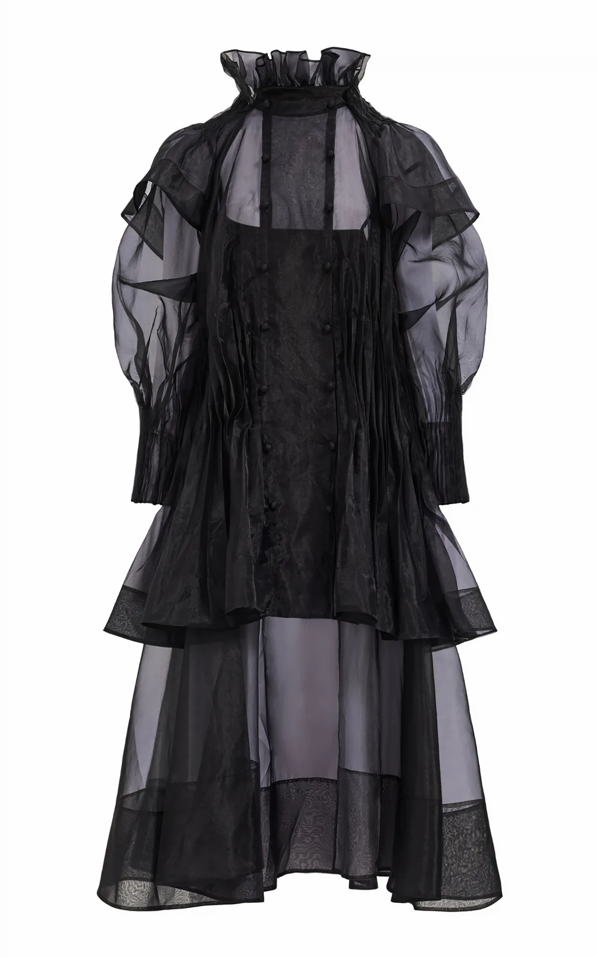 Mirella Ruffled Trench Coat by Aje