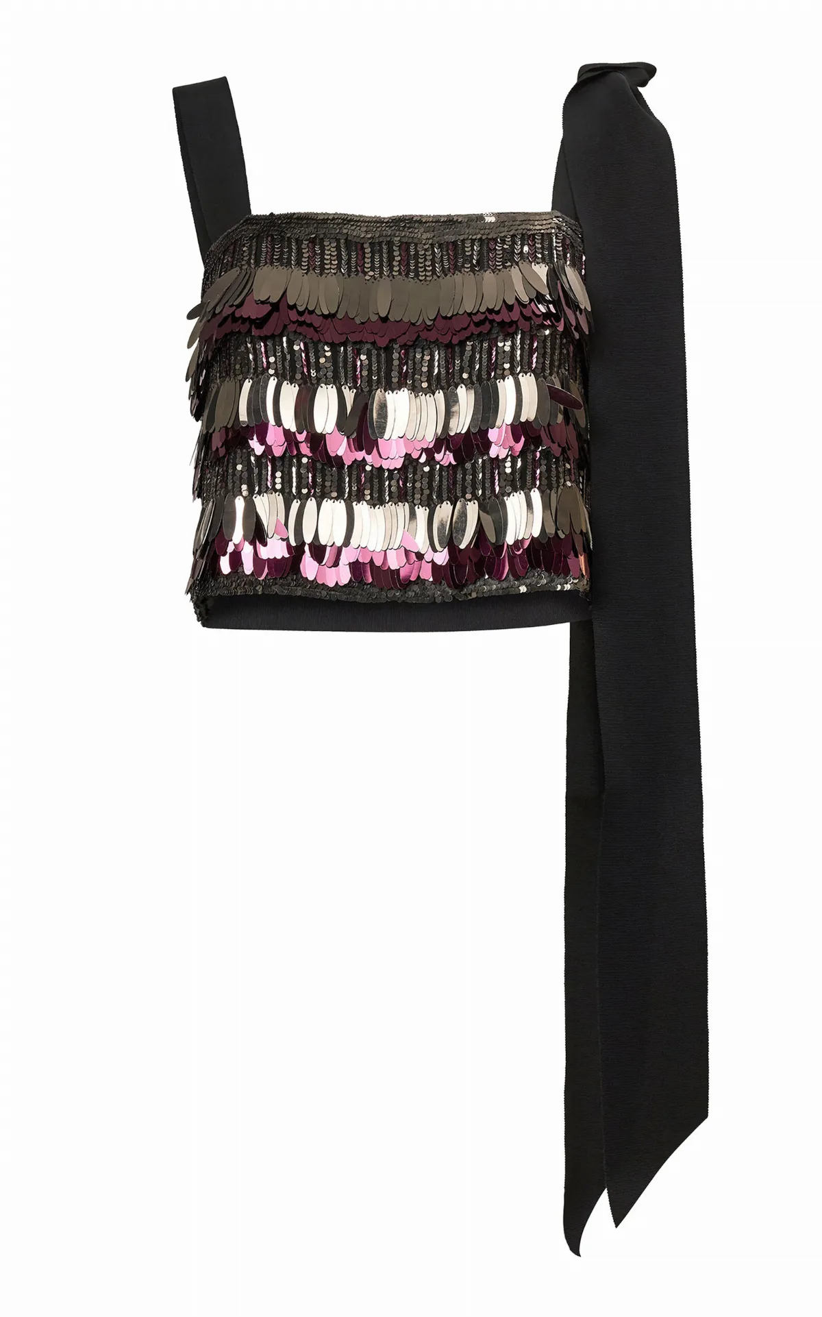 Sequined Silk Double Georgette Top by Carolina Herrera