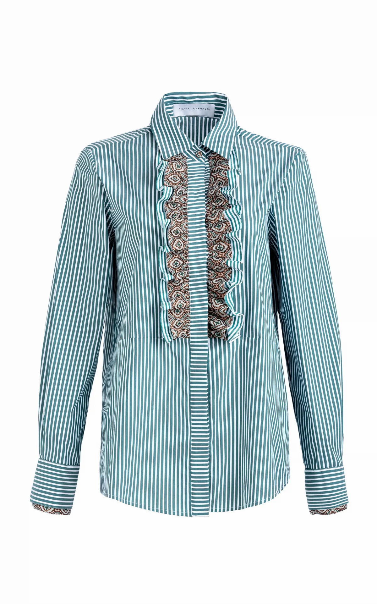 Linnea Cotton-Blend Striped Shirt by Silvia Tcherassi