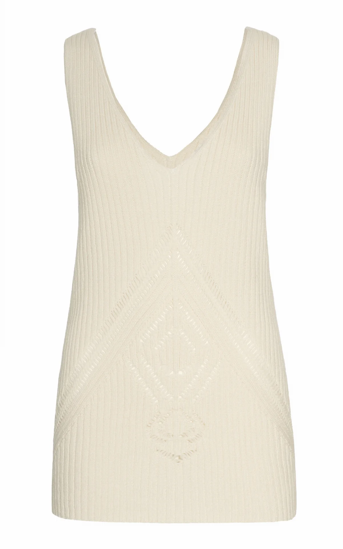 Cashmere Pointelle Rib Top by Malo