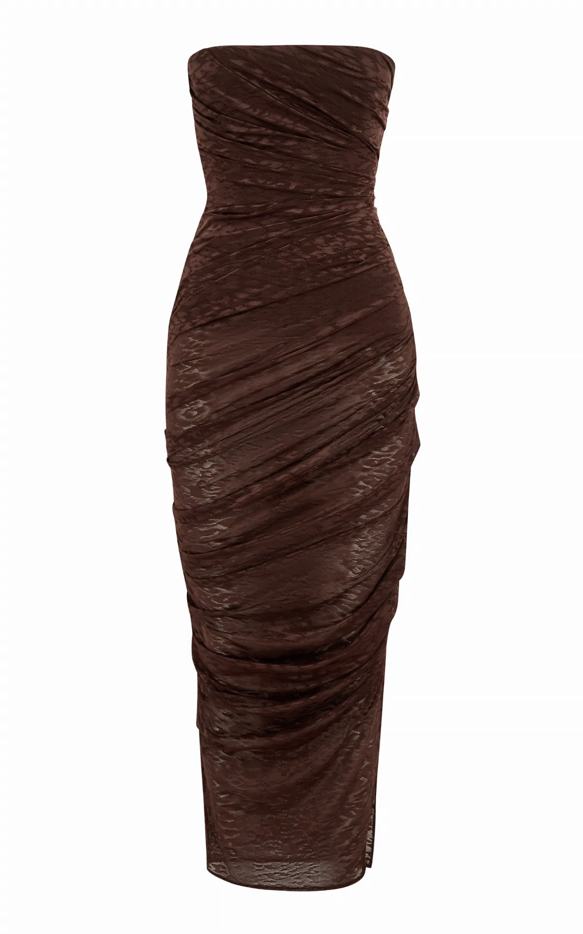 Tucked Leopard Lace Midi Dress by Alex Perry