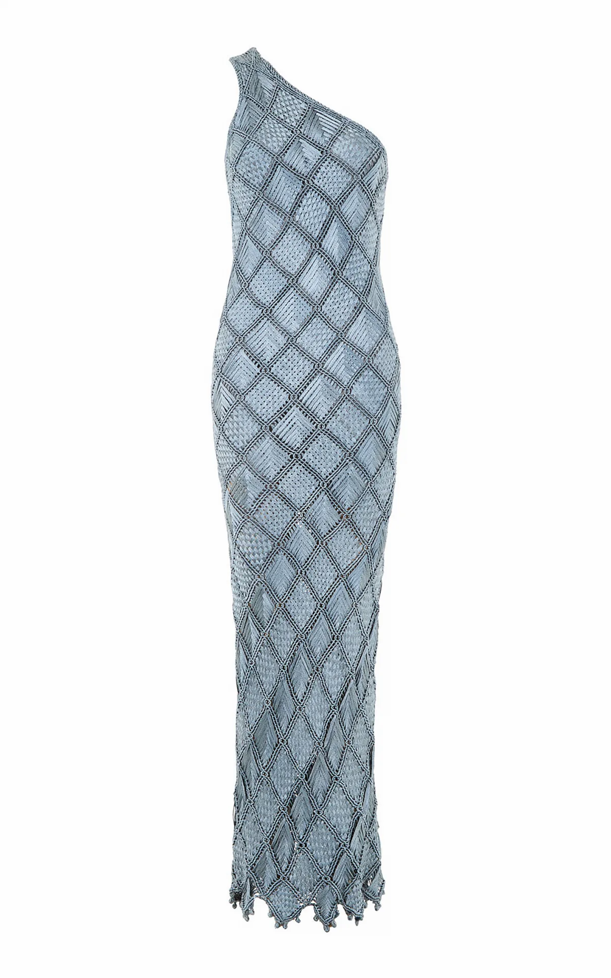 Zulu One-Shoulder Handwoven Macrame Maxi Dress by Palma Canaria