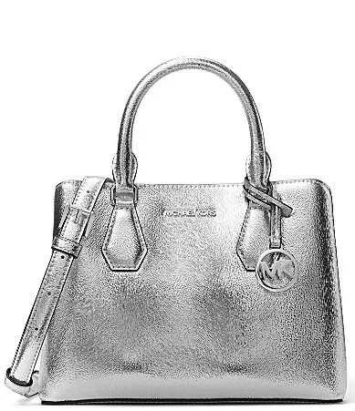 Camille Small Hair Embossed Metallic Satchel Bag by MICHAEL Michael Kors