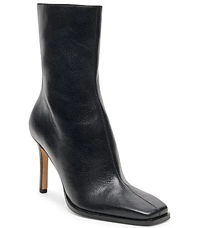 Kimi Leather Stiletto Mid Calf Boots by Dolce Vita