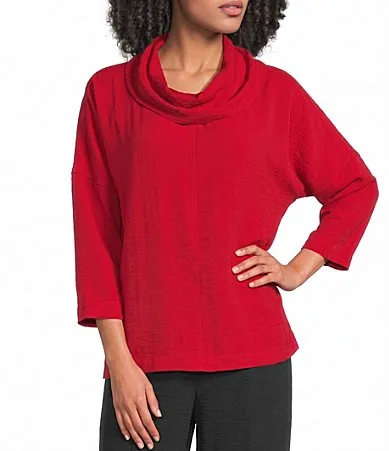 Cowl Neck 34 Dolman Sleeve Popover Top by Ali Miles