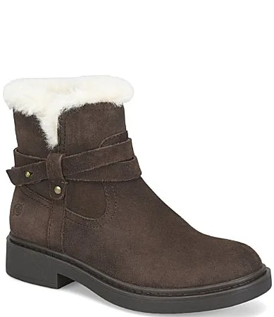 Barren Waterproof Suede Faux Shearling Booties by Born