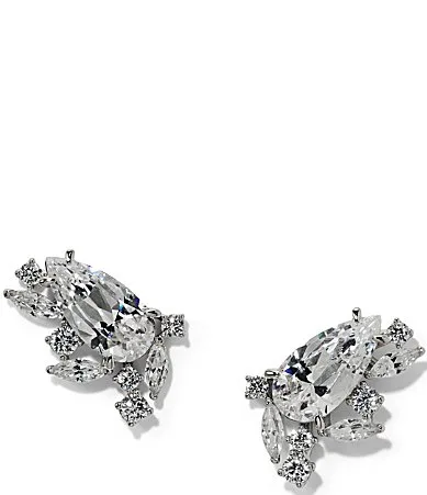 Cannes Laurel Embellished Stud Earrings by Nadri