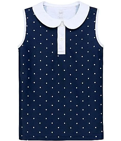 Sleeveless Girly Girl Polka Dot Tank Top by Courtside Kids