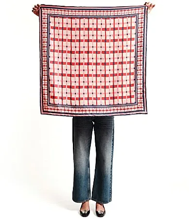 Lollipop Lattice Square Scarf by Frances Valentine