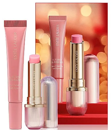 Rosy Reception Futurist Blush Lip Balm Makeup Holiday Gift Set by Estée Lauder