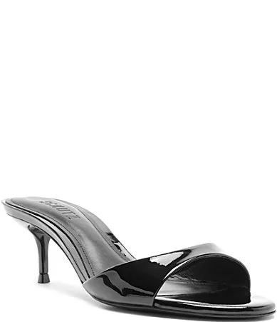 Sally Mid Patent Leather Dress Slide Sandals by SCHUTZ