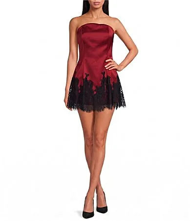 Romilly Satin Strapless Mini Romper by Amanda Uprichard