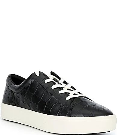 Sawyer Crocodile Embossed Leather Sneakers by Ariat