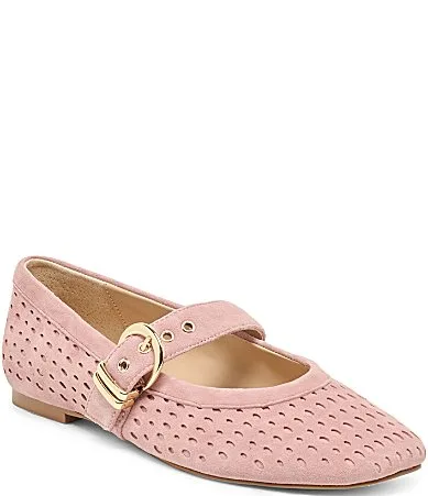 Mikela Perforated Suede Mary Jane Ballet Flats by Dolce Vita