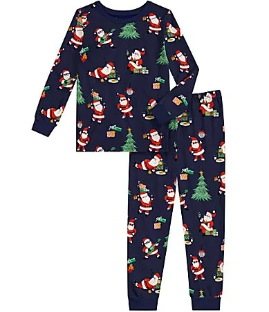 Long Sleeve Santa Night Out Stretch Jersey Pajama Top & Pants Set by Bedhead