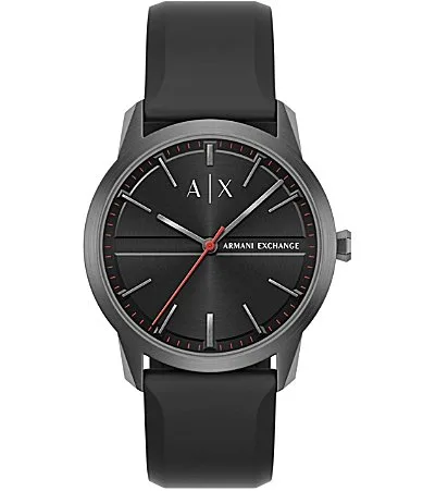 Lexon Quartz Three-Hand Silicone Strap Watch