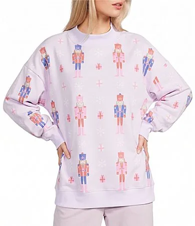 Long Sleeve Nutcrackers Oversized Sweatshirt by Katydid