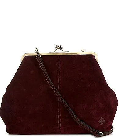 Vivienne Leather Kisslock Frame Shoulder Bag by Patricia Nash