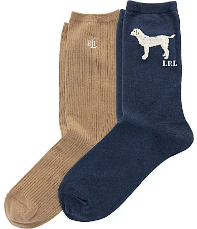 Vizsla Dog Crew Sock 2 Pack by Ralph Lauren
