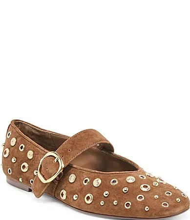 Mella Suede Studded Mary Jane Ballet Flats by Dolce Vita