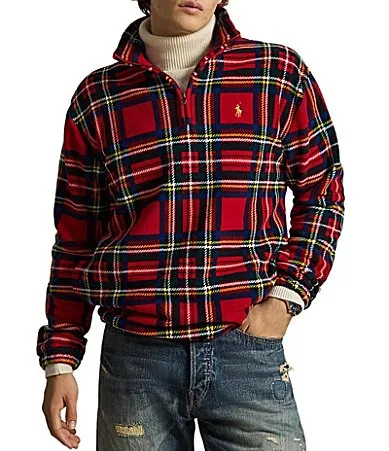 Plaid Brushed Fleece Pullover by Polo Ralph Lauren