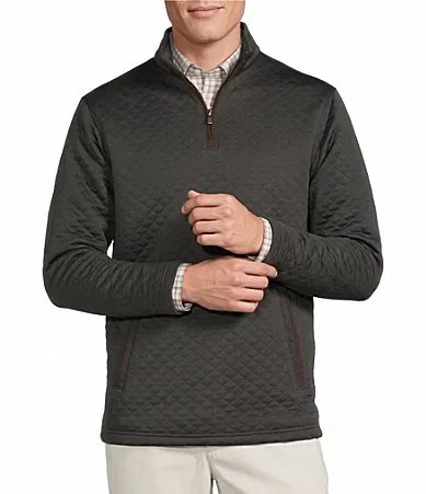 Blue Label Solid Quilted Quarter Zip Pullover by Cremieux