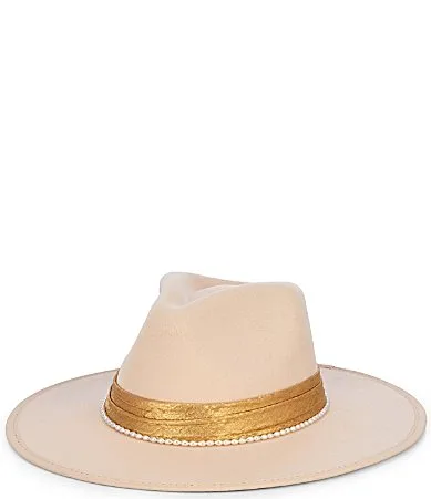 Felt Pearl Band Fedora Hat by Anna & Ava