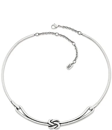 Original Lovers Knot Sterling Silver Collar Necklace by James Avery