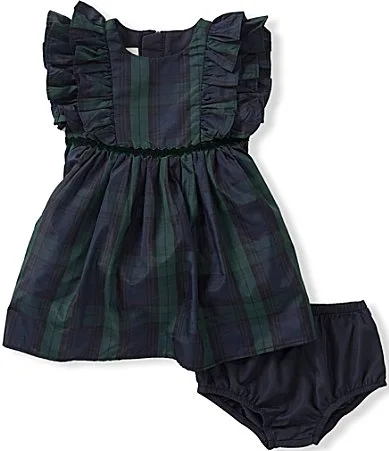 Rebecca Flutter Sleeve Plaid Dress by Pippa & Julie
