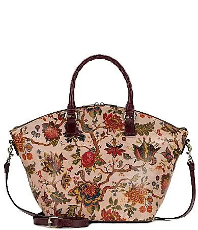 Greta Tooled Floral Satchel Crossbody Bag by Patricia Nash
