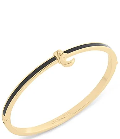 Celestial Moon Charm Enamel Bangle Bracelet by Coach
