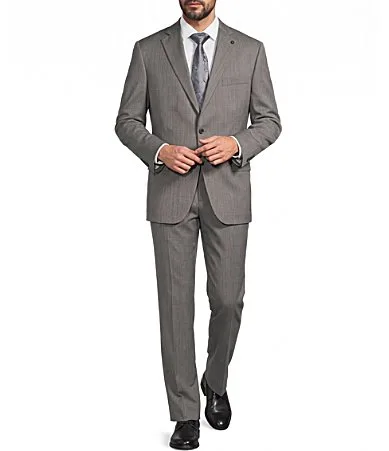 Chicago Classic Fit Flat Front Pleated Solid 2-Piece Suit by Hart Schaffner Marx