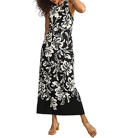 Jasmina Mat Jersey Floral Print Halter Neck Sleeveless Maxi Dress by Tommy Bahama