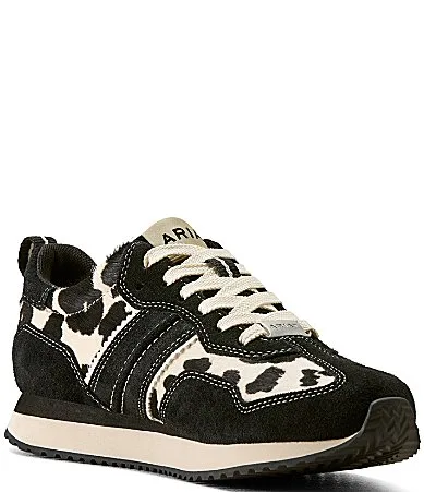 Ariat Ranch Runner Calf Hair and Leather Lace Up Sneakers by Ariat