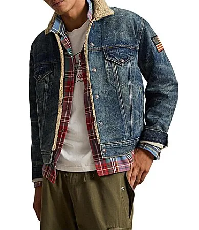 Polo Ralph Lauren Fleece Lined Denim Trucker Jacket by Polo Ralph Lauren