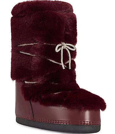 Karmela Faux Fur High Platform Moon Boots by Azalea Wang