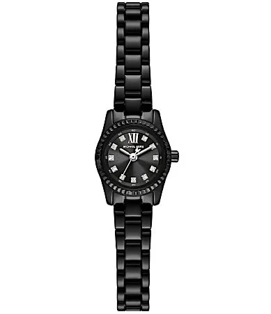 Lexington Three-Hand Black Tone Stainless Steel Bracelet Watch by MICHAEL Michael Kors