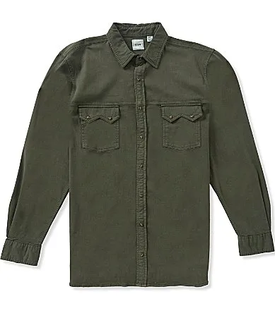 Solid Long Sleeve Western Shirt by Rowm