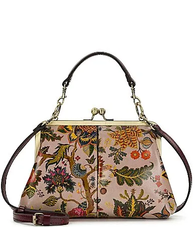 Vione Frame Floral Print Kisslock Crossbody Bag by Patricia Nash