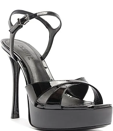 Maxine Patent Leather Stiletto Platform Dress Sandals by SCHUTZ