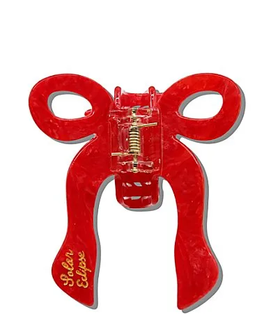 Hand-Painted Coquette Bow Claw Hair Clip by Solar Eclipse