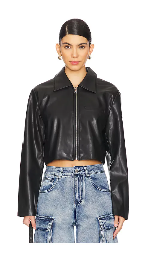 Superdown x Emily Gemma Gabriella Faux Leather Jacket by Superdown