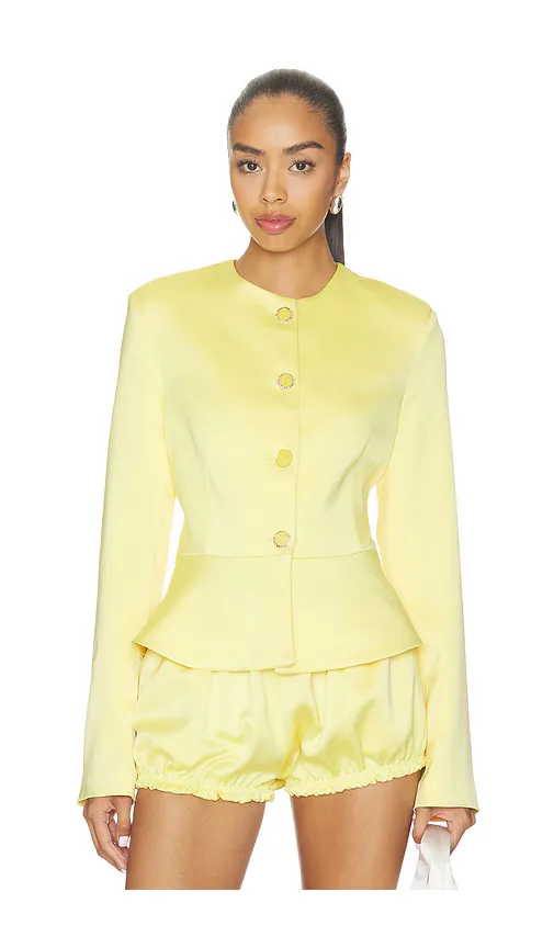 Satin Button Up Blazer by Milkwhite