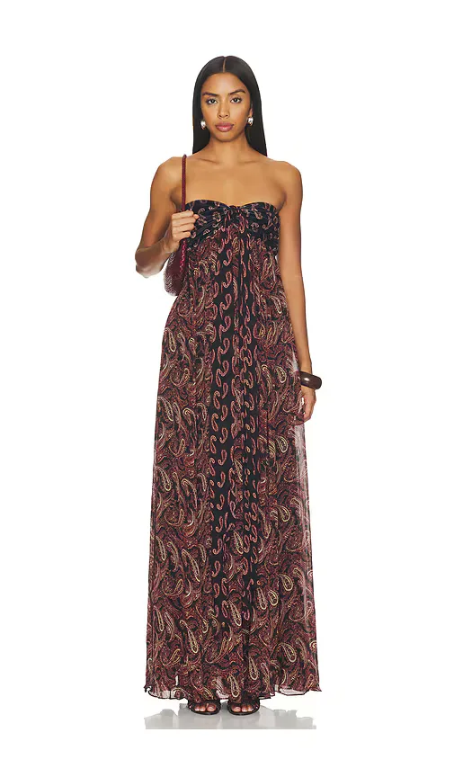 Ruched Drape Maxi Dress by Rococo Sand